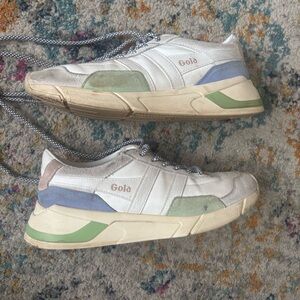 Gola® Eclipse Trident Sneaker White Patina Green Womens size 8